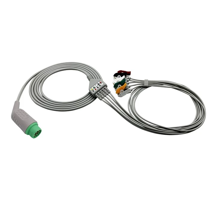 Siemens Comhoiriúnach 10-Pin 5-Luaidhe ECG Trunk Cábla