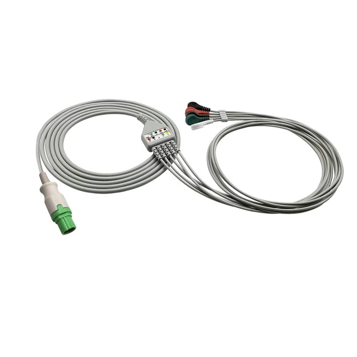 Siemens Compatible 7-Pin 5-Lead ECG Trunk Cable factory