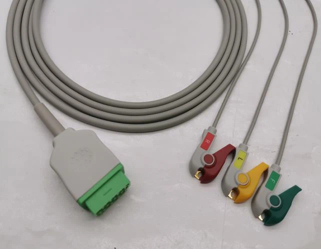 GE Healthcare One-Piece 3 Leads ECG Cable Clips