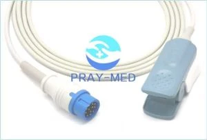 Braiteoir Spo2 Clip Méar Fásta 12ray d'Aosaigh do PM6000 PM8000